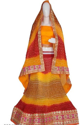 pk hub Floral Print Stitched Lehenga Choli(Multicolor)