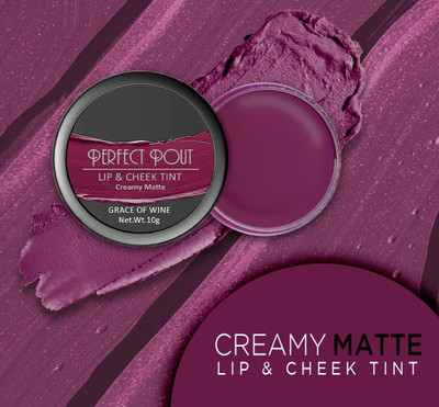 YAWI Creamy matte Lip Tint & Cheek Tint Multi pot Velvet Tint(wine)