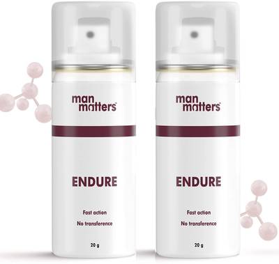 Man Matters Endure Long Last Delay Spray for Men | No side effects | Climax Spray| Pack of 2 Lubricant
