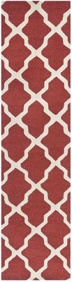 MY HOME Microfiber Floor Mat(Red, White, Medium)