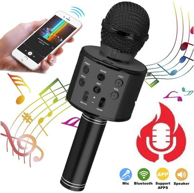 Bashaam JK494/ WS858 PRO Wireless Mic For Singing color may very(pack of 1) Microphone