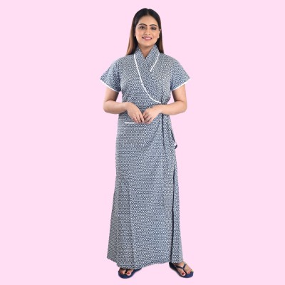 beauty Women Robe(Blue, White)