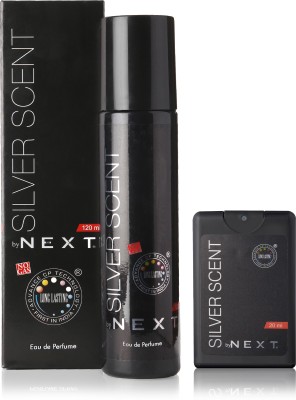 NEXT SILVER SCENT 120ML & POCKET PERFUME 20ML Eau de Parfum  -  140 ml(For Men & Women)