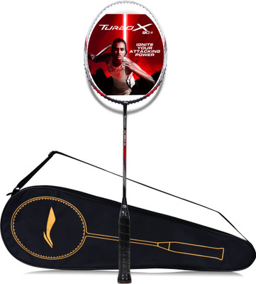 LI-NING Turbo X 90 III Strung Badminton Racket (Black, White) Black, White Strung Badminton Racquet(Pack of: 1, 87 g)