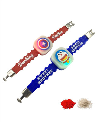 thriftkart Designer 92-2PC-LED-KID Assorted Rakhi  Set(rakhi set)