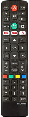 BhalTech CH UNI-176 LED LCD TV Compatible for  Vise LED LCD TV Remote Controller(Black)