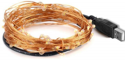 ignitate 100 LEDs 10.01 m Yellow Steady String Rice Lights(Pack of 5)
