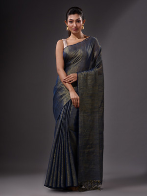 73% OFF on charukriti Embellished Handloom Pure Cotton Saree(Blue) 73% OFF on charukriti Embellished Handloom Pure Cotton Saree(Blue)