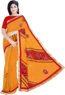SANJAY KUMAR Printed Assam Silk Art Silk Saree(Multicolor)