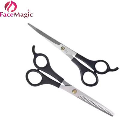 FACE MAGIC Stainless Steel Hair Cutting & Trimming Scissors set of 2  Scissors - Price History