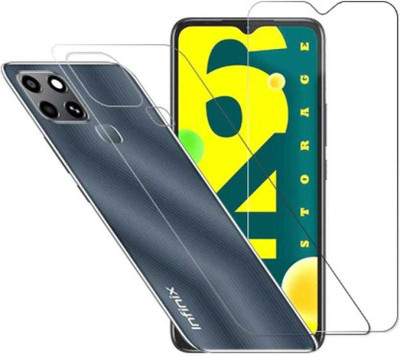 DOWRVIN Front and Back Tempered Glass for INFINIX SMART 6(Pack of 2)