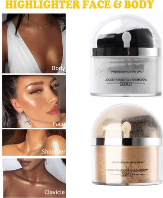GABBU Professional Look Best Combo of All Type Skin Highlighter(GOLD, SILVER)
