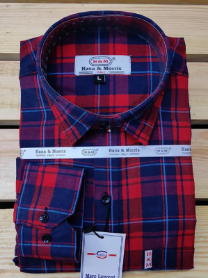 Marc Laurent Men Checkered Casual Red Shirt
