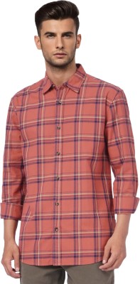 JACK & JONES Men Checkered Casual Red Shirt