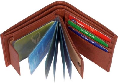 AMNEE Men Casual, Ethnic, Evening/Party, Travel, Trendy Tan Artificial Leather Card Holder(10 Card Slots)