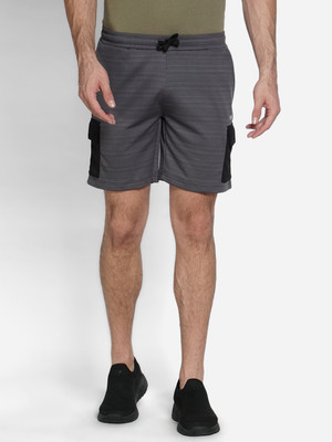 Wildcraft Color Block Men Grey Sports Shorts