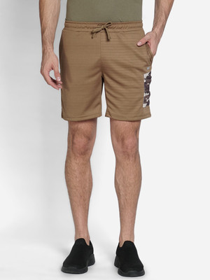 Wildcraft Color Block Men Khaki Casual Shorts