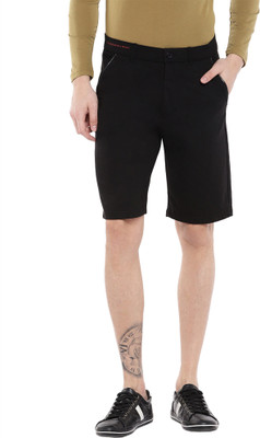 SWEET DREAMS Solid Men Black Regular Shorts