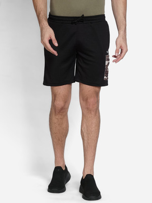 Wildcraft Color Block Men Black Casual Shorts