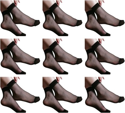 NAWAB Women Solid Ankle Length(Pack of 9)