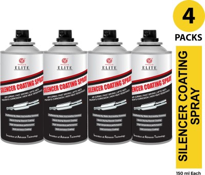 UE Elite Silencer Coating Spray -150 ml (Pack of 4) Silver Spray Paint 600 ml(Pack of 4)