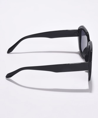 Haute Sauce Over-sized Sunglasses(For Men & Women, Black)