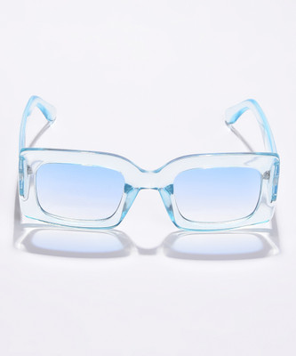 Haute Sauce Rectangular Sunglasses(For Women, Blue)