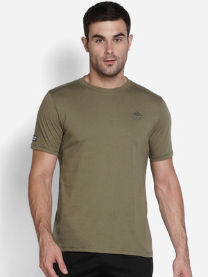 Wildcraft Graphic Print Men Polo Neck Green T-Shirt