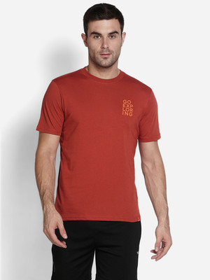 Wildcraft Graphic Print Men Polo Neck Brown T-Shirt