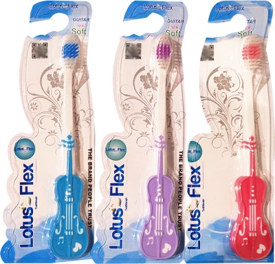 Yunicron Max Guitar Baby Soft Toothbrush Extra Soft Toothbrush(Pack of 3)