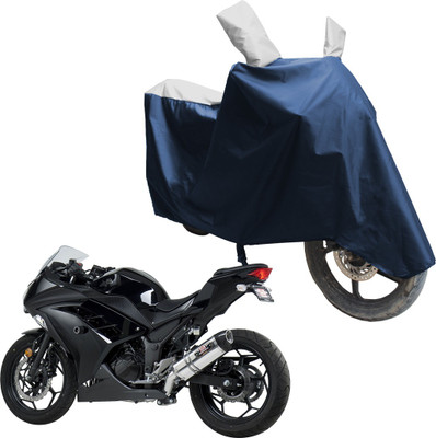 SS FOR YOUR SMART NEEDS Two Wheeler Cover for Kawasaki(Ninja 300, Blue, Silver)