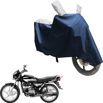 SS FOR YOUR SMART NEEDS Two Wheeler Cover for Hero(Splendor Plus, Blue, Silver)