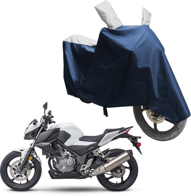 SS FOR YOUR SMART NEEDS Two Wheeler Cover for Honda(CB300R, Blue, Silver)