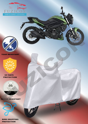 FUZICON Waterproof Two Wheeler Cover for Bajaj(Dominar 400, Silver)