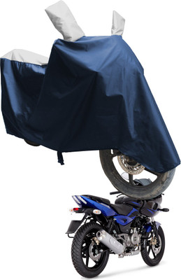 SS FOR YOUR SMART NEEDS Two Wheeler Cover for Bajaj(Pulsar 220 DTS-i, Blue, Silver)
