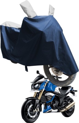 SS FOR YOUR SMART NEEDS Two Wheeler Cover for Mahindra(MOJO XT 300, Blue, Silver)