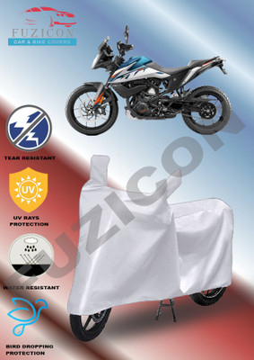 FUZICON Waterproof Two Wheeler Cover for KTM(250 Duke BS6, Silver)