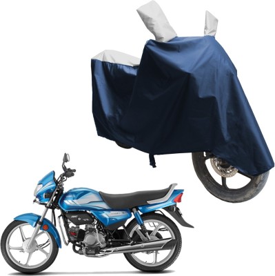 SS FOR YOUR SMART NEEDS Two Wheeler Cover for Hero(HF Deluxe, Blue, Silver)