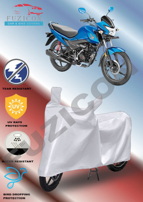 FUZICON Waterproof Two Wheeler Cover for Honda(Livo, Silver)