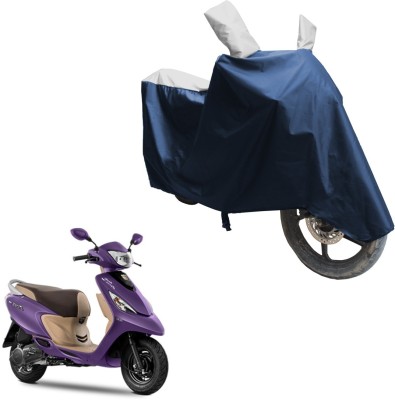 SS FOR YOUR SMART NEEDS Two Wheeler Cover for TVS(Scooty Zest 110, Blue, Silver)