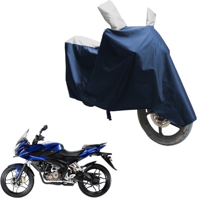 SS FOR YOUR SMART NEEDS Two Wheeler Cover for Bajaj(Pulsar AS 150, Blue, Silver)