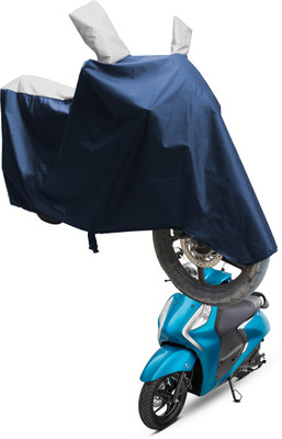 SS FOR YOUR SMART NEEDS Two Wheeler Cover for Yamaha(Fascino 125 BS6, Blue, Silver)