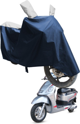 SS FOR YOUR SMART NEEDS Two Wheeler Cover for Hero(Electric NYX e5, Blue, Silver)