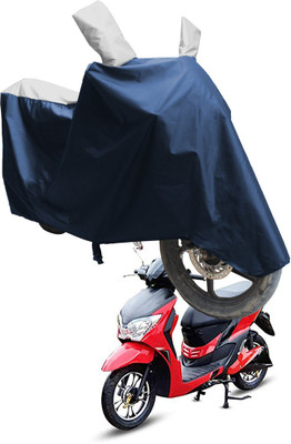 SS FOR YOUR SMART NEEDS Two Wheeler Cover for Hero Electric(Electric Dash, Blue, Silver)