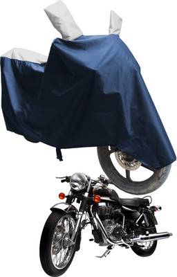 SS FOR YOUR SMART NEEDS Two Wheeler Cover for Royal Enfield(Electra Delux, Blue, Silver)