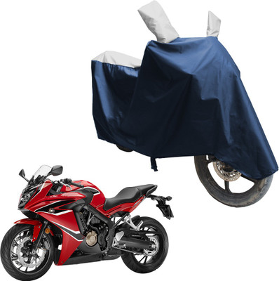 SS FOR YOUR SMART NEEDS Two Wheeler Cover for Honda(CBR 650F, Blue, Silver)
