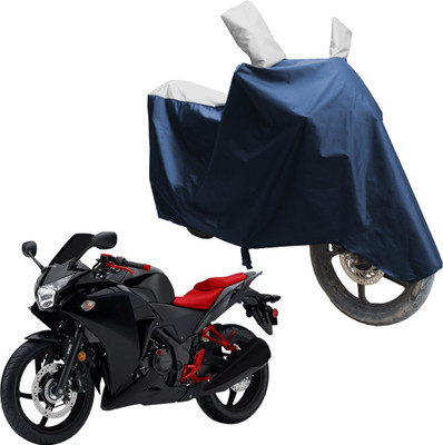 SS FOR YOUR SMART NEEDS Two Wheeler Cover for Honda(CBR 250R, Blue, Silver)
