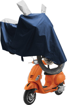 SS FOR YOUR SMART NEEDS Two Wheeler Cover for Piaggio(Vespa SXL, Blue, Silver)