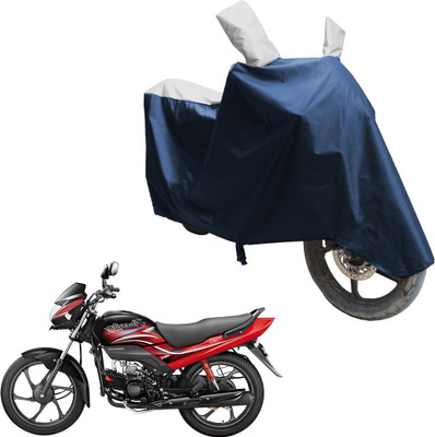 SS FOR YOUR SMART NEEDS Two Wheeler Cover for Hero(Passion Pro i3S, Blue, Silver)