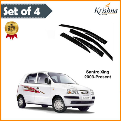 KRISHNA AUTO For Non-convertibles Front, Rear Wind Deflector(Tinted HYUNDAI Santro Xing)